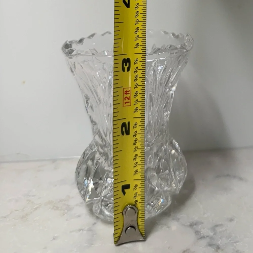 Vintage EAPG Clear Cut  Glass Toothpick  Holder